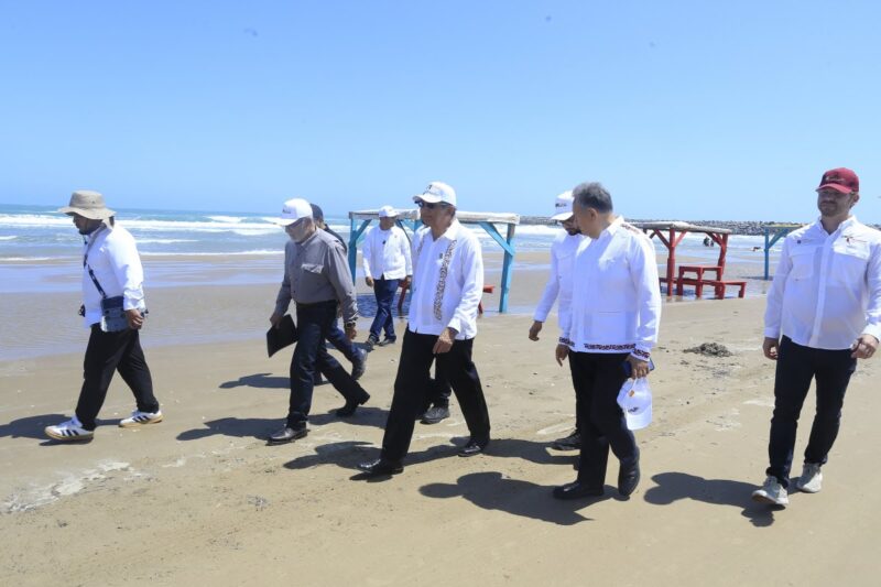 Constatan Américo y titular de la Sedatu obras de urbanización en el Puerto del Norte en Matamoros