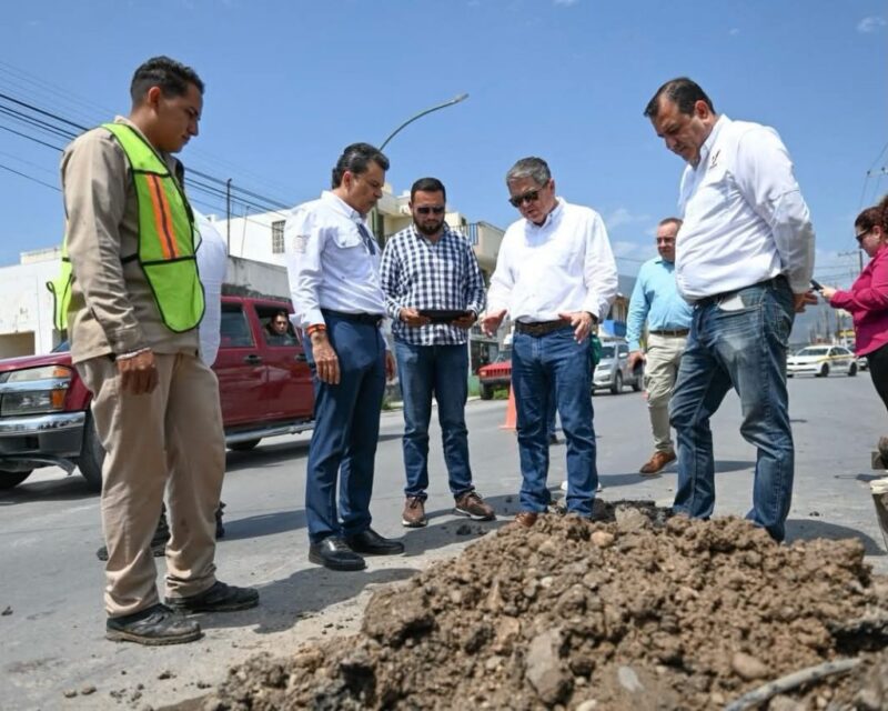 Supervisa alcalde rehabilitación de fugas y limpieza de drenes pluviales en Victoria