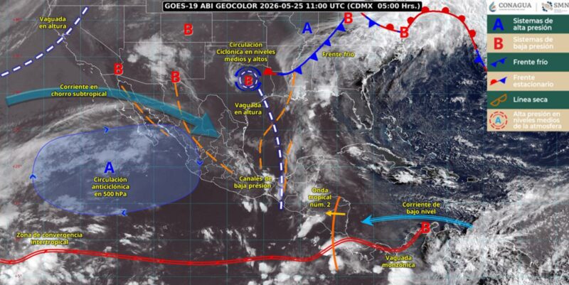 Frente frío traerá lluvias fuertes a Tamaulipas