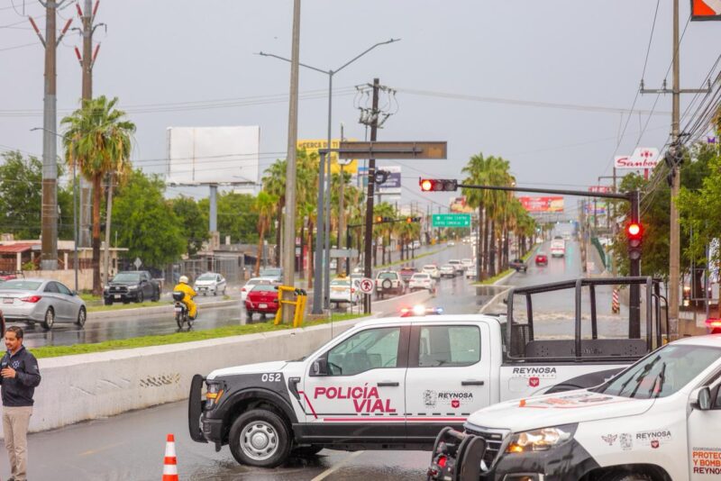 Lluvias en Reynosa ponen en alerta a automovilistas