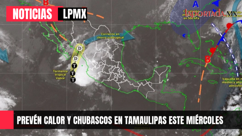 Prevén calor y chubascos en Tamaulipas este miércoles